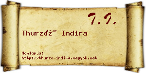 Thurzó Indira névjegykártya